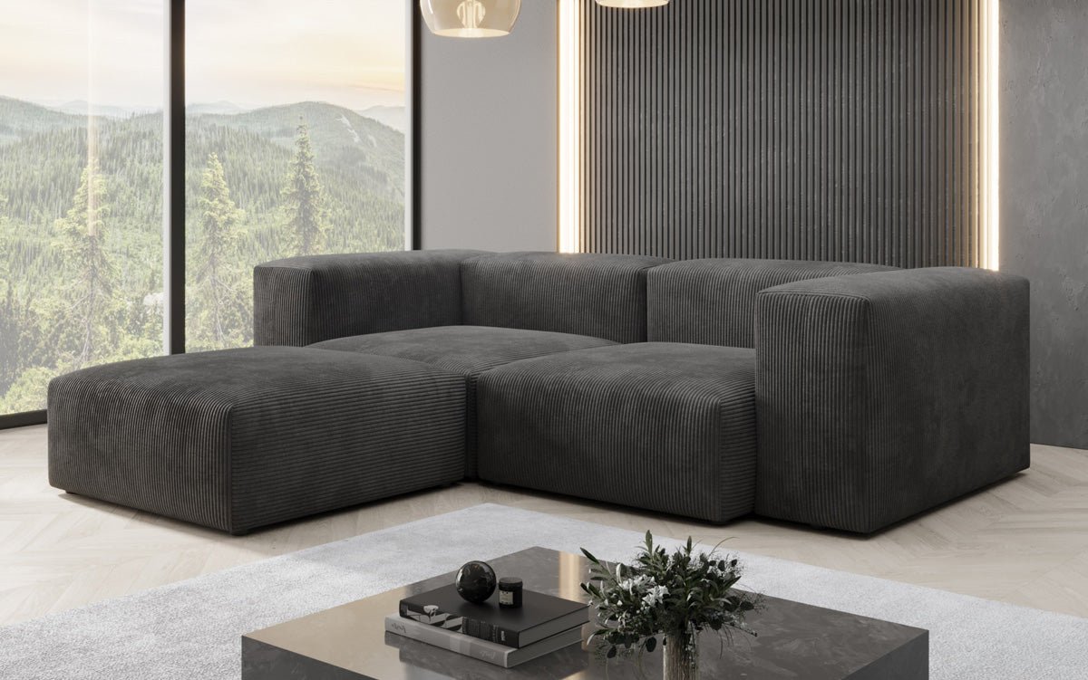 Designer L Sofa Snug Mini in Cord