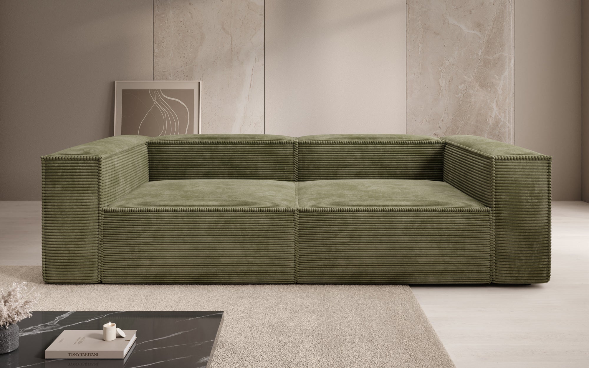 Designer Sofa Lesley 3 Sitzer in Cord