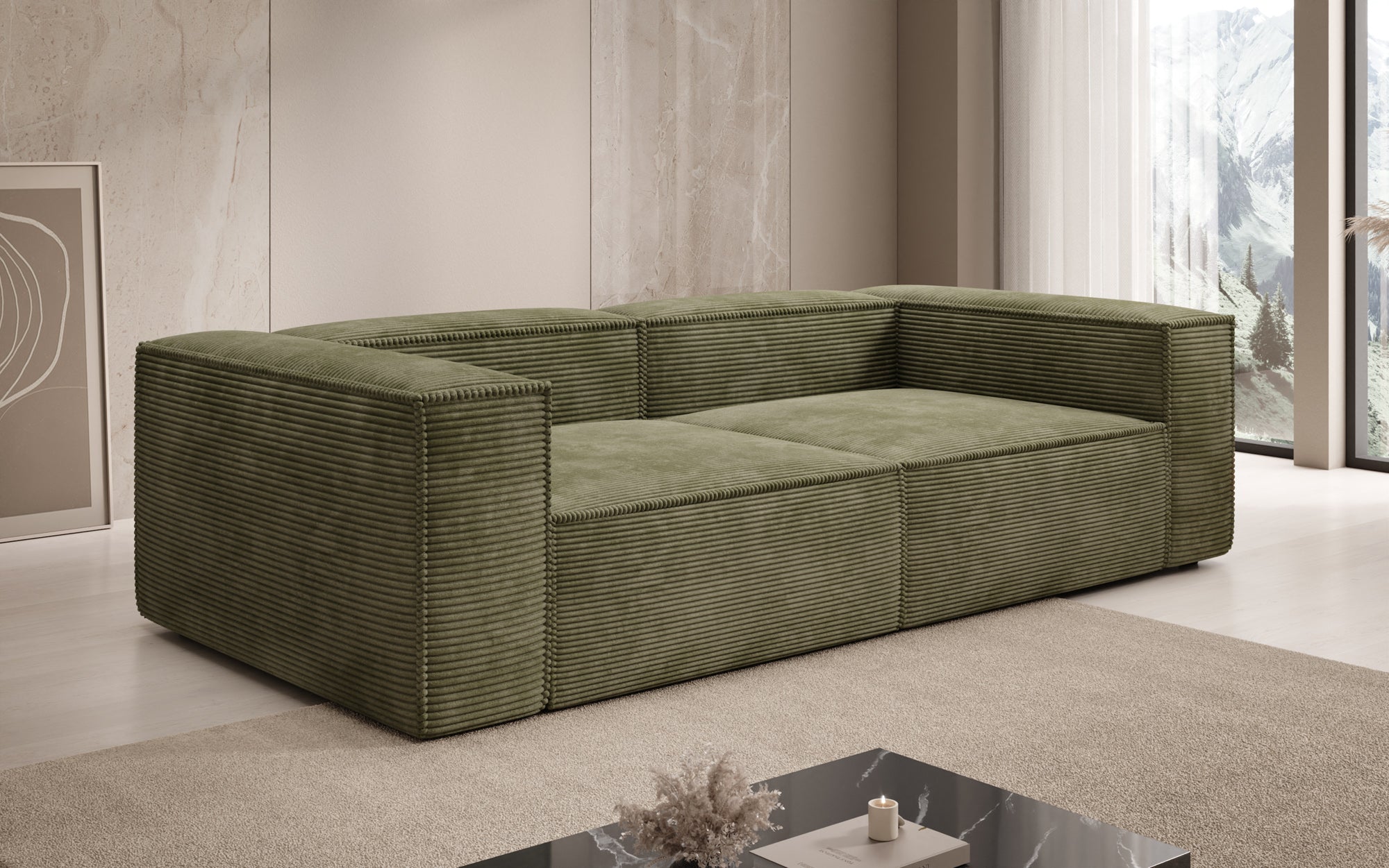 Designer Sofa Lesley 3 Sitzer in Cord