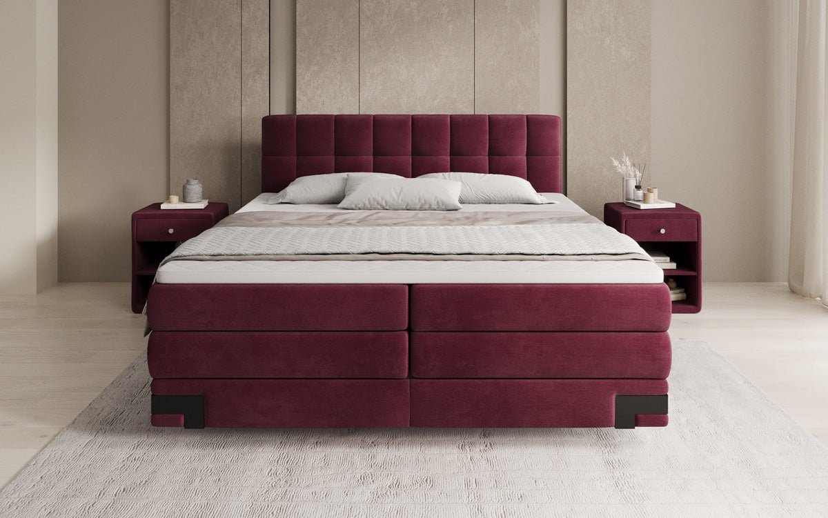 Boxspringbett Isabell mit Stauraum in Samt