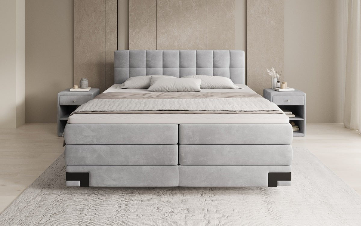 Boxspringbett Isabell mit Stauraum in Samt