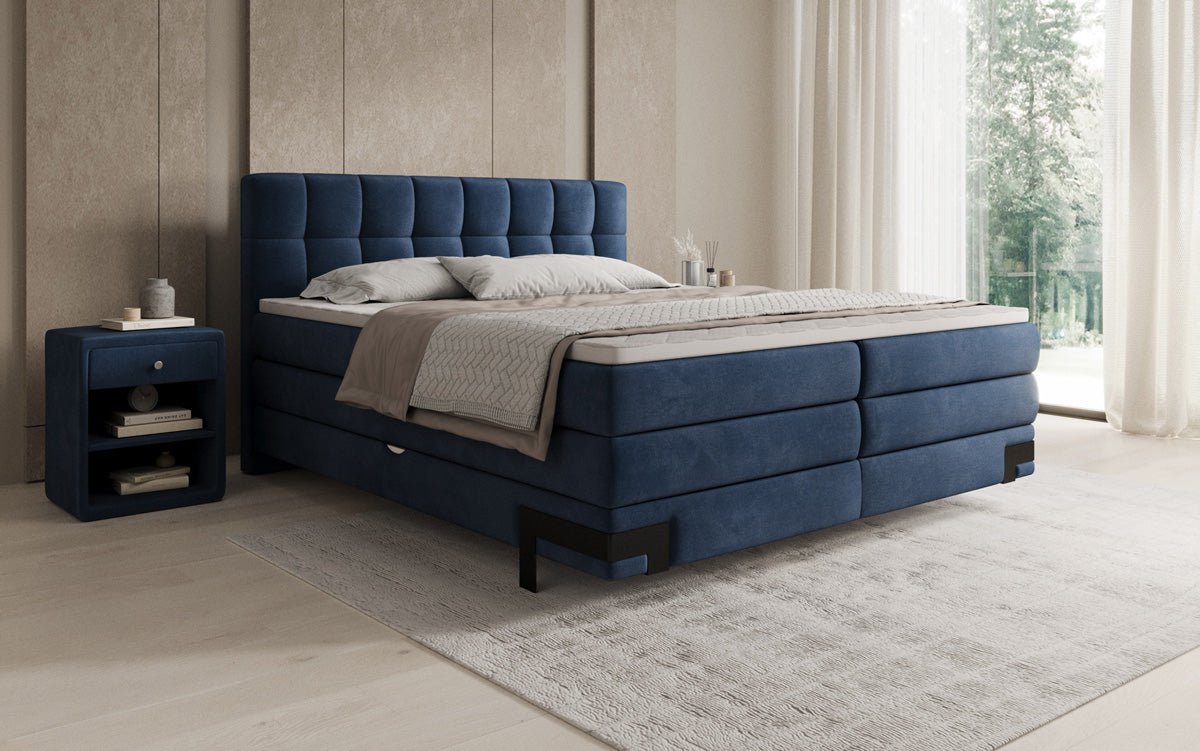 Boxspringbett Isabell mit Stauraum in Samt