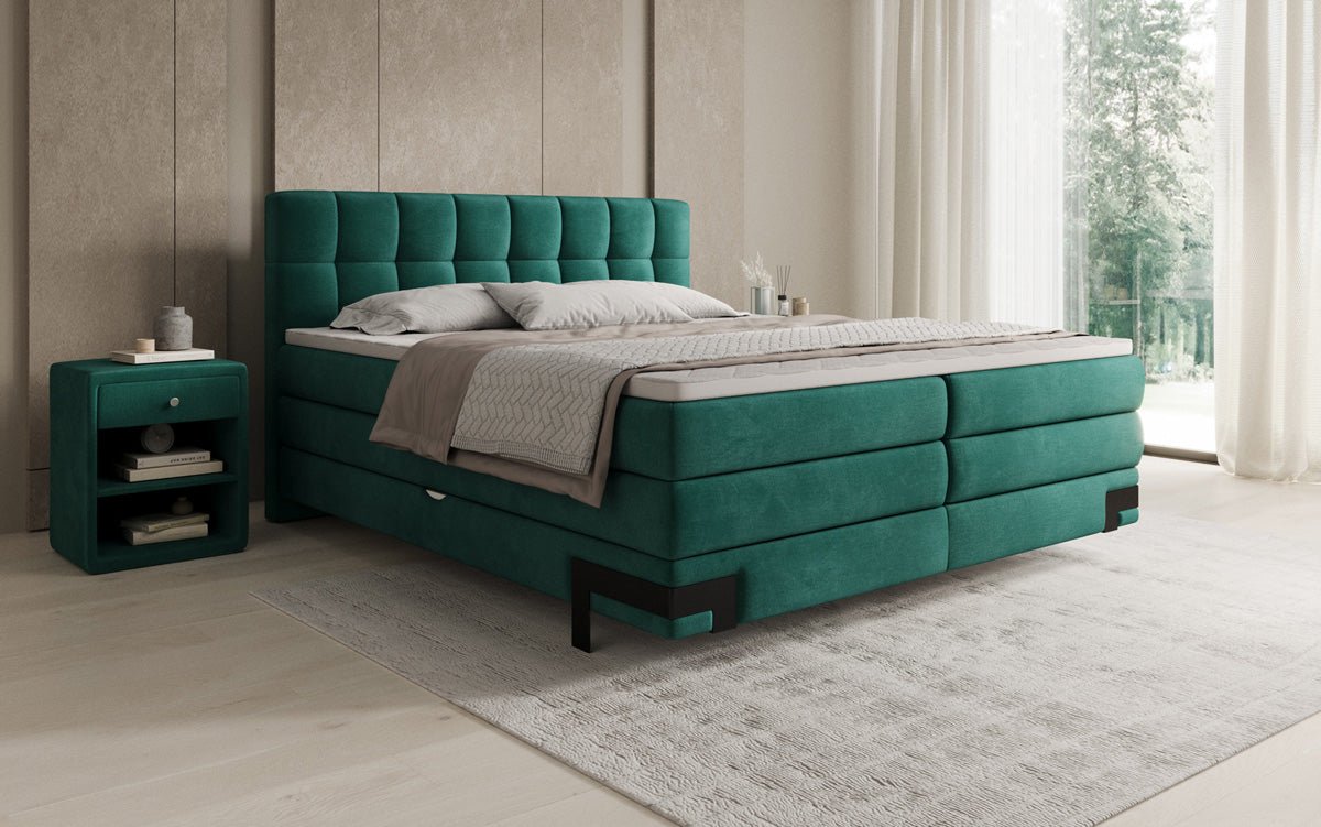 Boxspringbett Isabell mit Stauraum in Samt