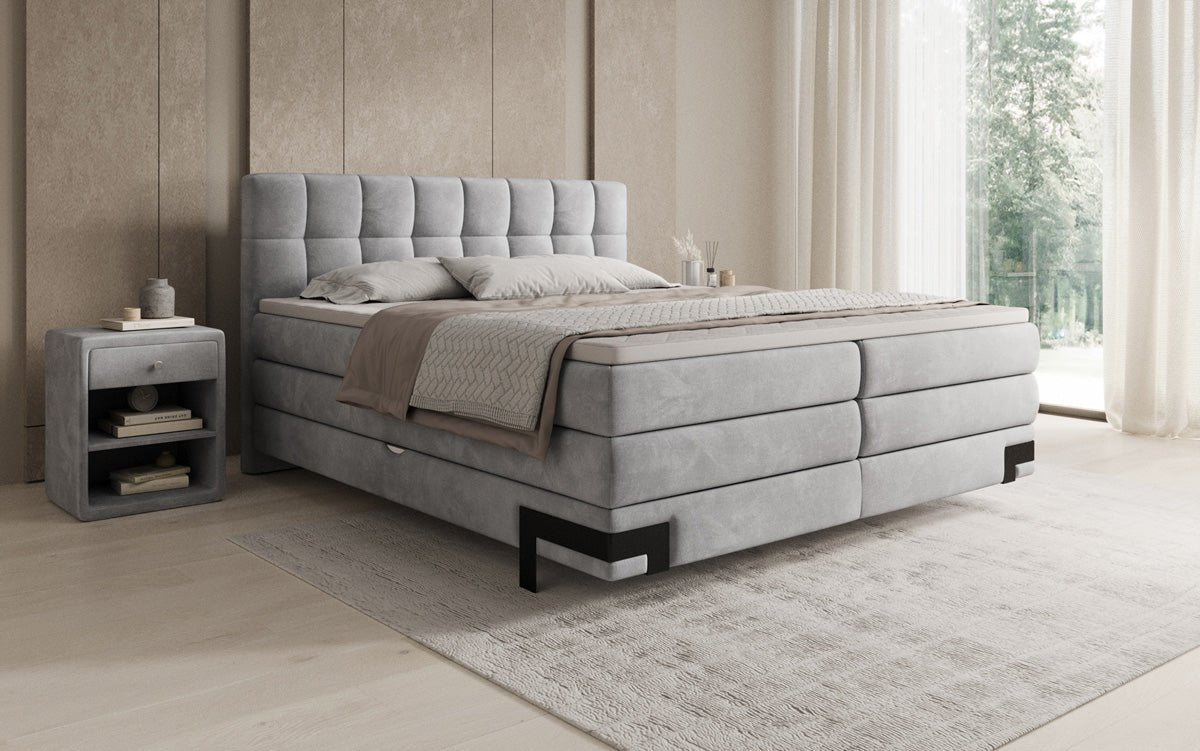 Boxspringbett Isabell mit Stauraum in Samt