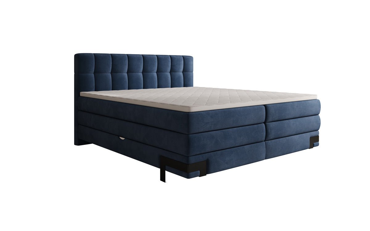 Boxspringbett Isabell mit Stauraum in Samt