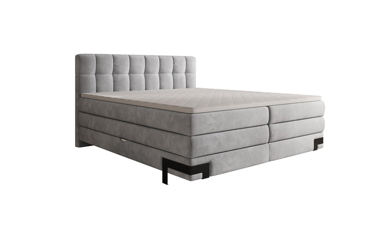 Boxspringbett Isabell mit Stauraum in Samt