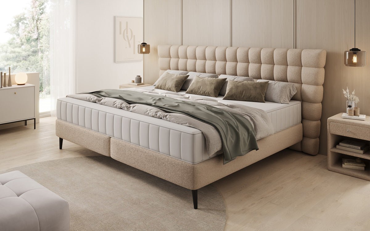 Familien Boxspringbett Bellanova in 220/240x200 in Bouclé
