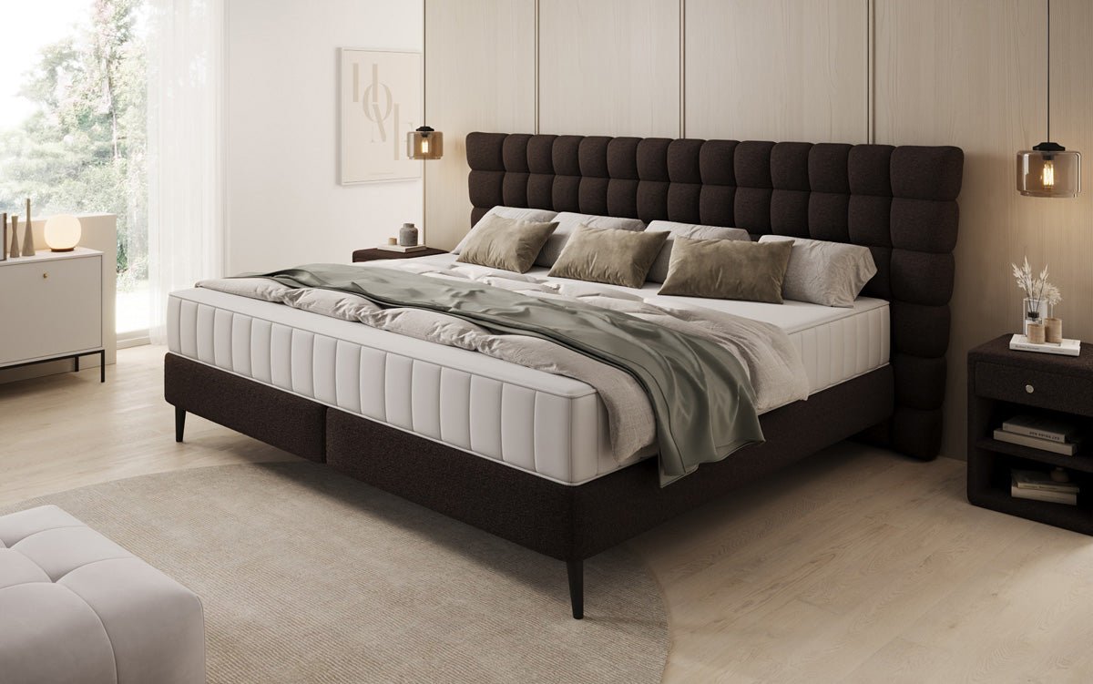 Familien Boxspringbett Bellanova in 220/240x200 in Bouclé