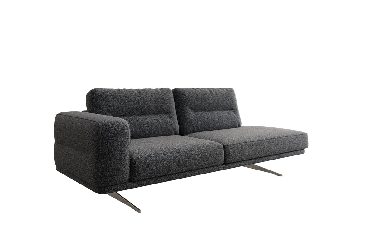 Designer Sofa-Chaiselongue Torino in Bouclé