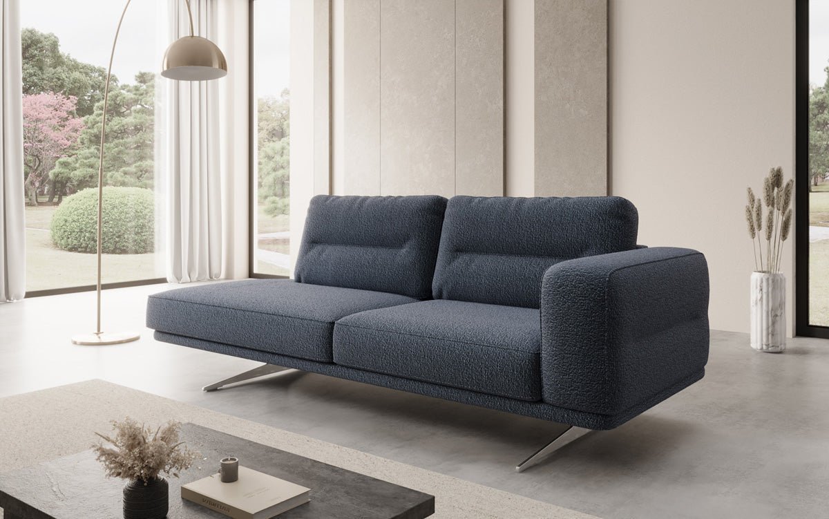Designer Sofa-Chaiselongue Torino in Bouclé