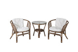 Balkonset Jasmin - aus walnussfarbenen Rattan