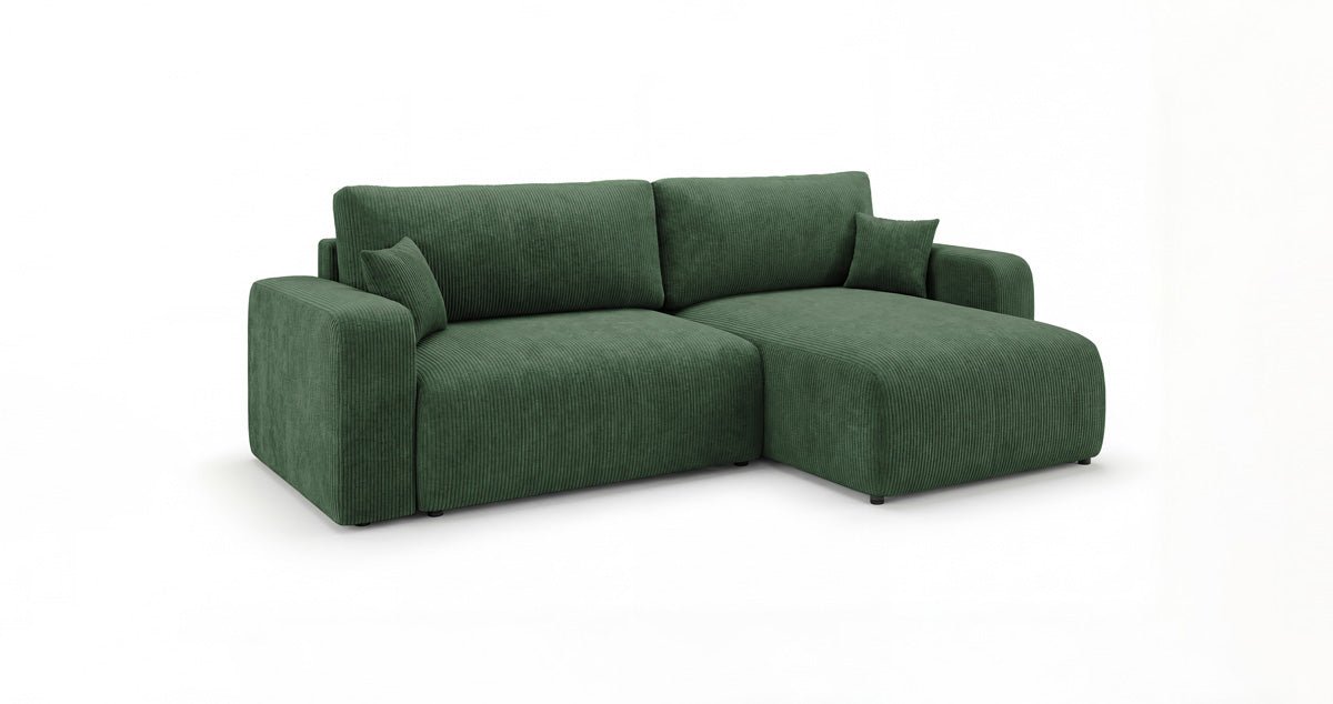 Designer Sofa Noma mit Schlaf- und Klappfunktion in Cord