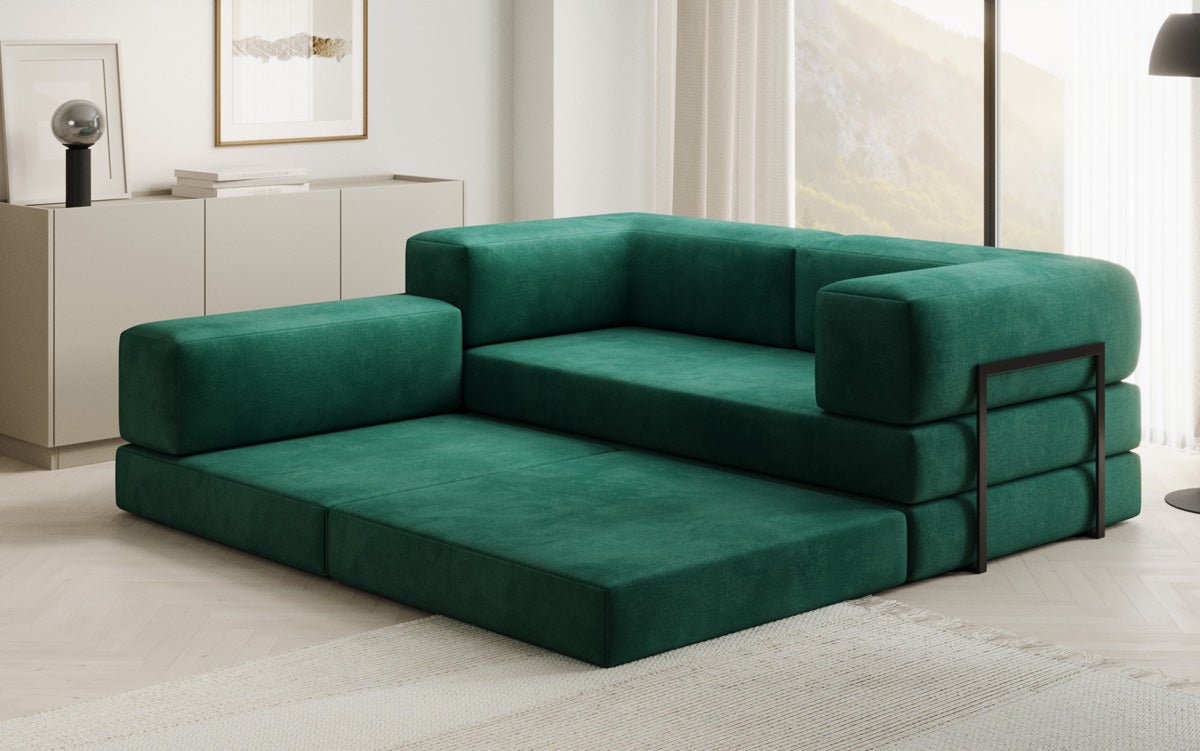 Designer Sofa Lazy L Mini in Samt