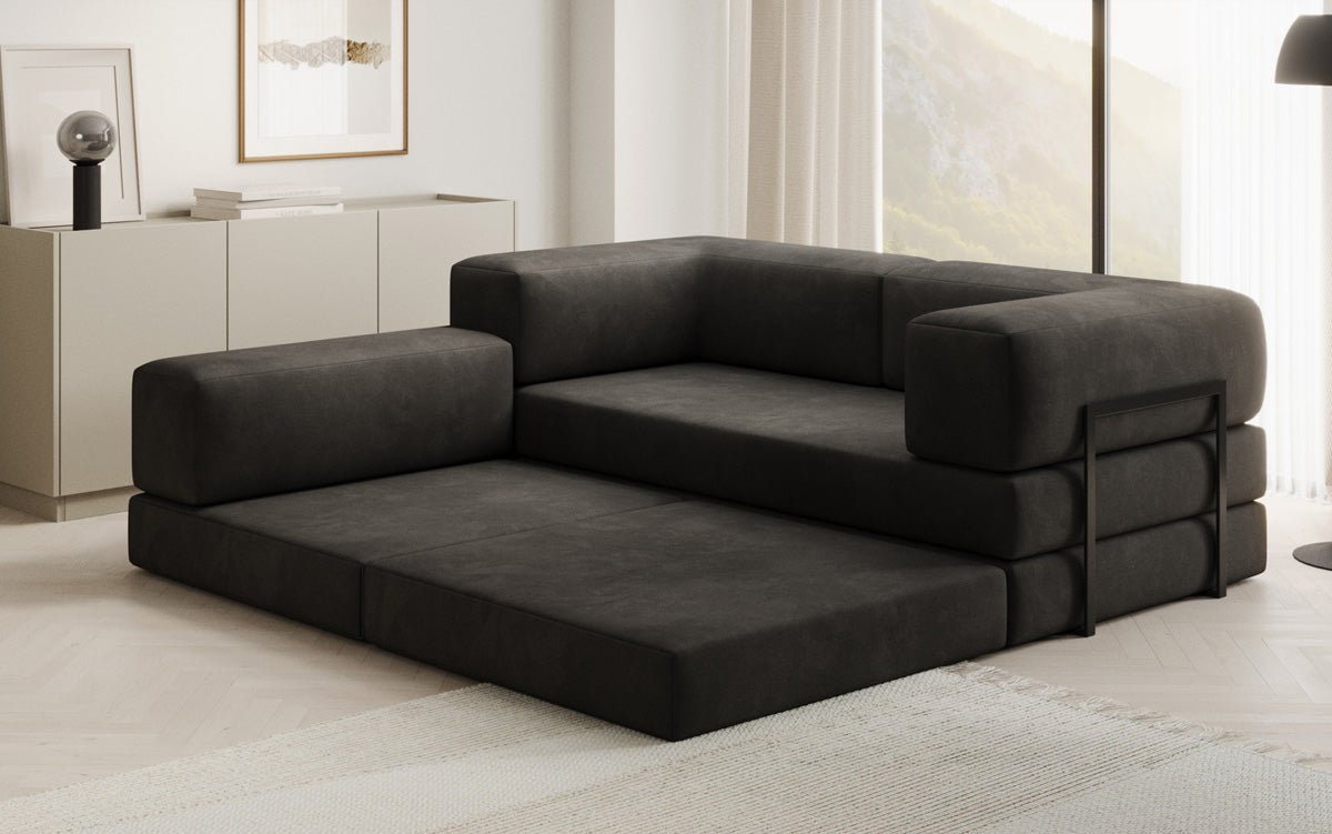 Designer Sofa Lazy L Mini in Samt