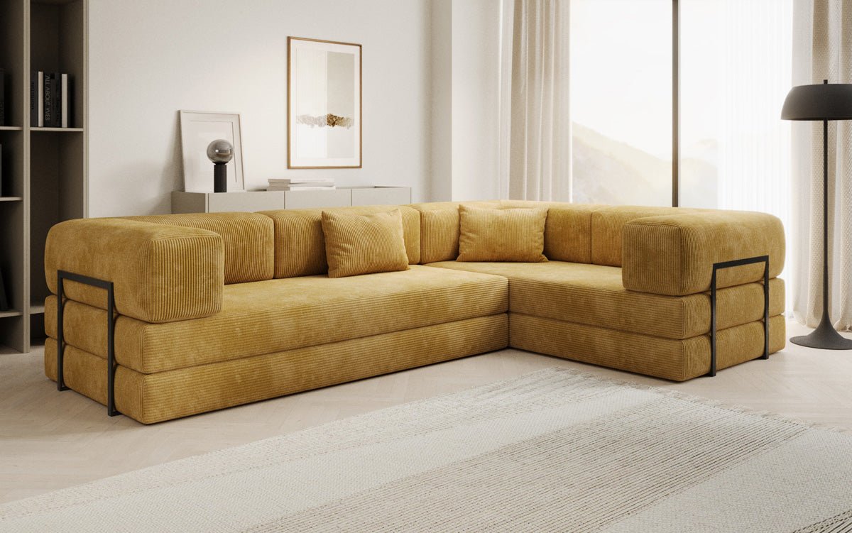 Designer Sofa Lazy L geschlossen in Cord