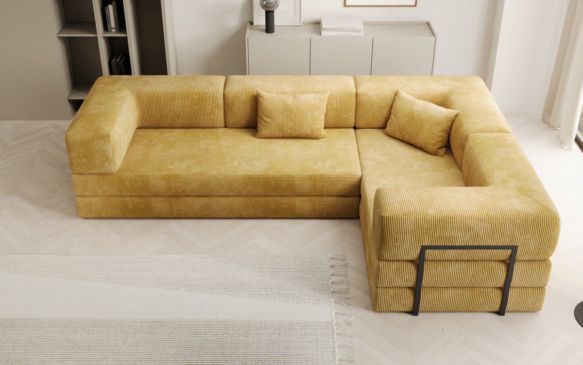 Designer Sofa Lazy L geschlossen in Cord