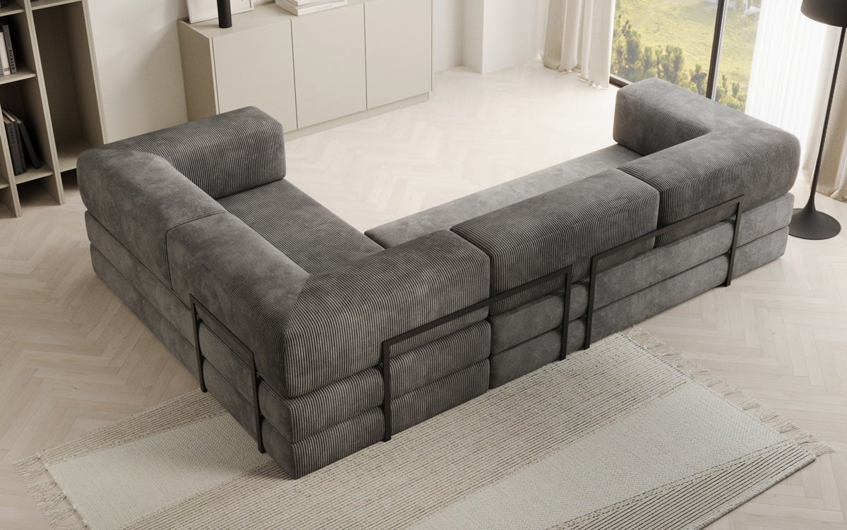 Designer Sofa Lazy L geschlossen in Cord