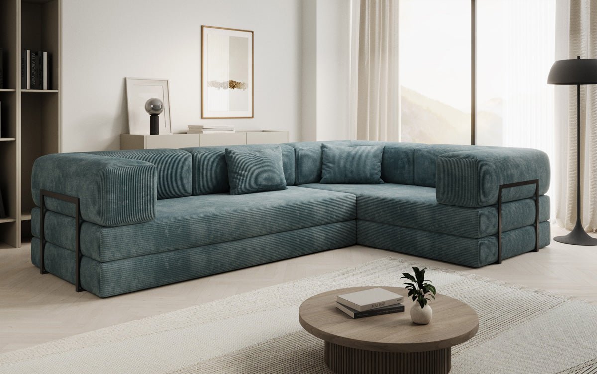 Designer Sofa Lazy L geschlossen in Cord