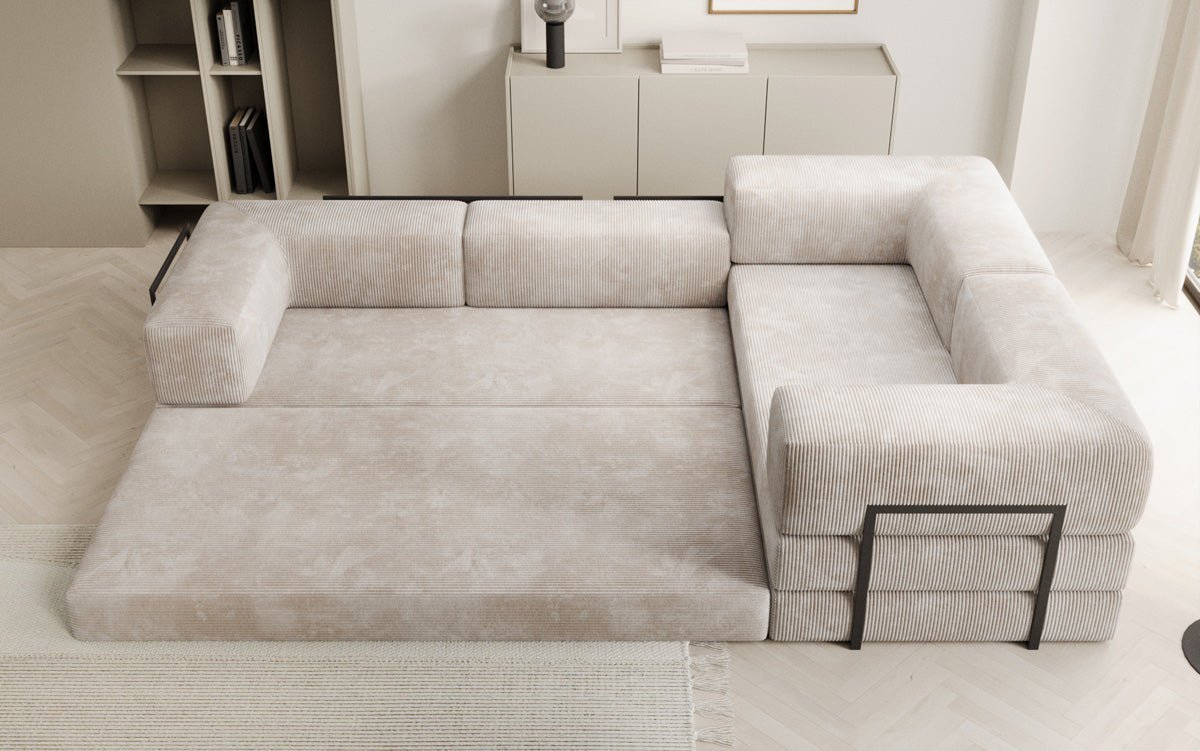 Designer Sofa Lazy L geschlossen in Cord