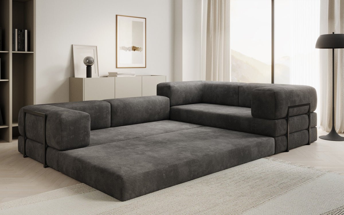 Designer Sofa Lazy L geschlossen in Cord