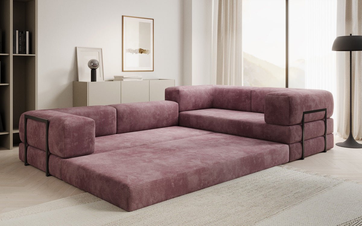 Designer Sofa Lazy L geschlossen in Cord