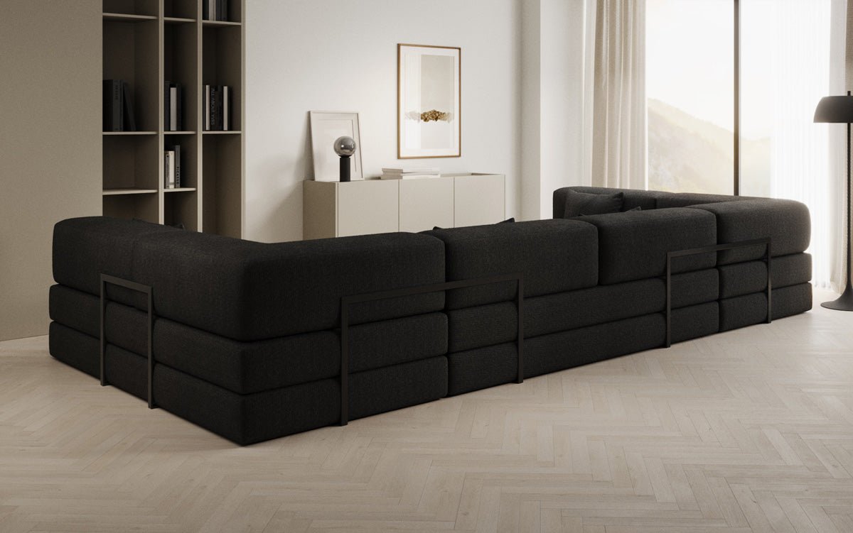 Designer Sofa Lazy U in Bouclé