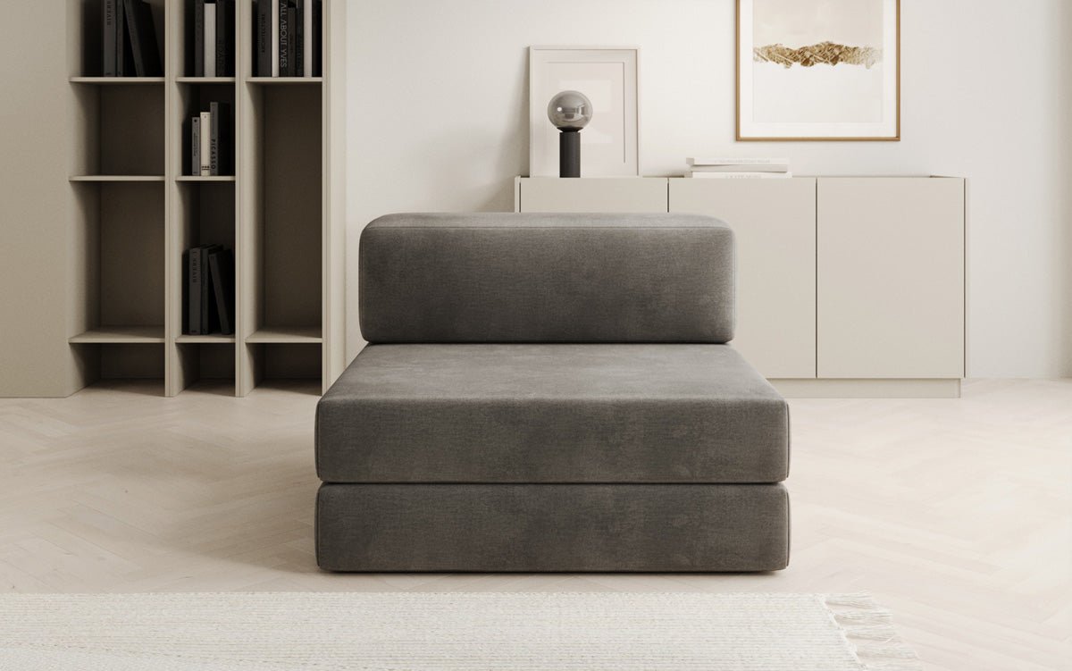 Designer Sofa Mittelmodul Lazy in Samt