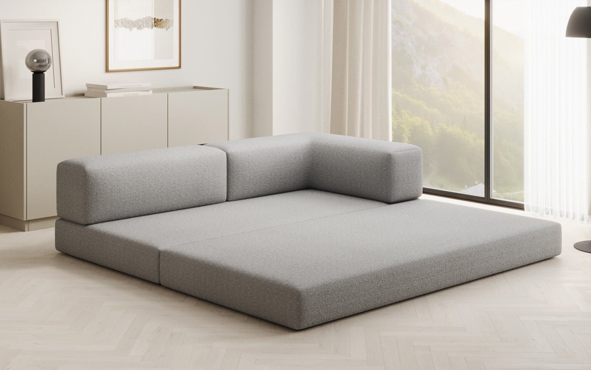 Designer Sofa/Chaise Longue Lazy in Bouclé
