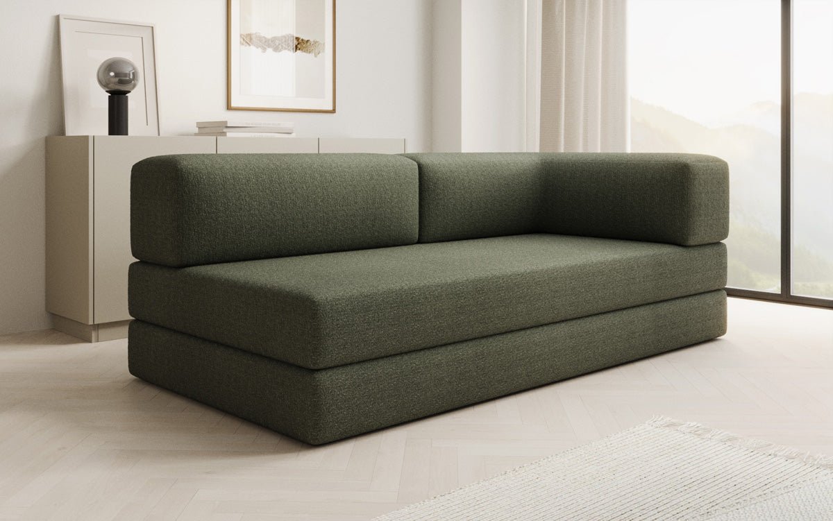 Designer Sofa/Chaise Longue Lazy in Bouclé
