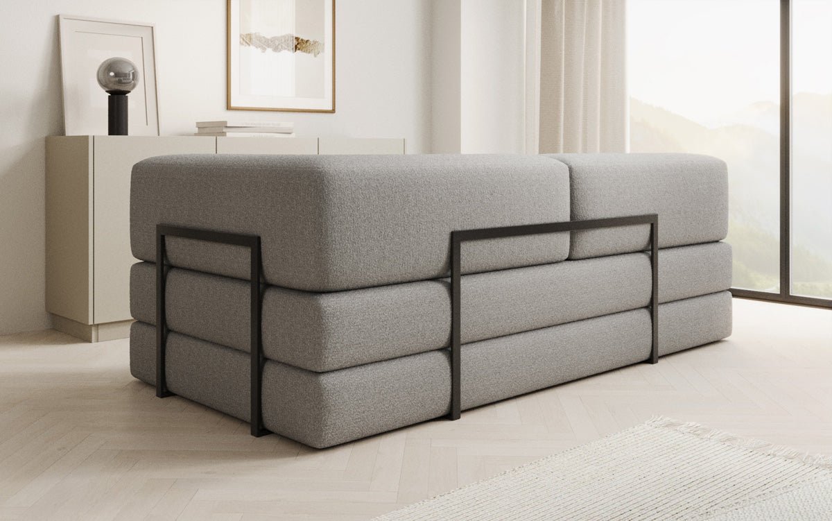 Designer Sofa/Chaise Longue Lazy in Bouclé