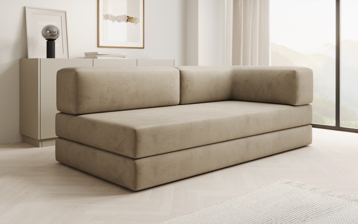 Designer Sofa/Chaise Longue Lazy in Samt