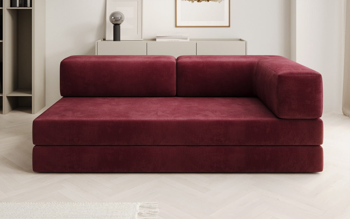 Designer Sofa/Chaise Longue Lazy in Samt