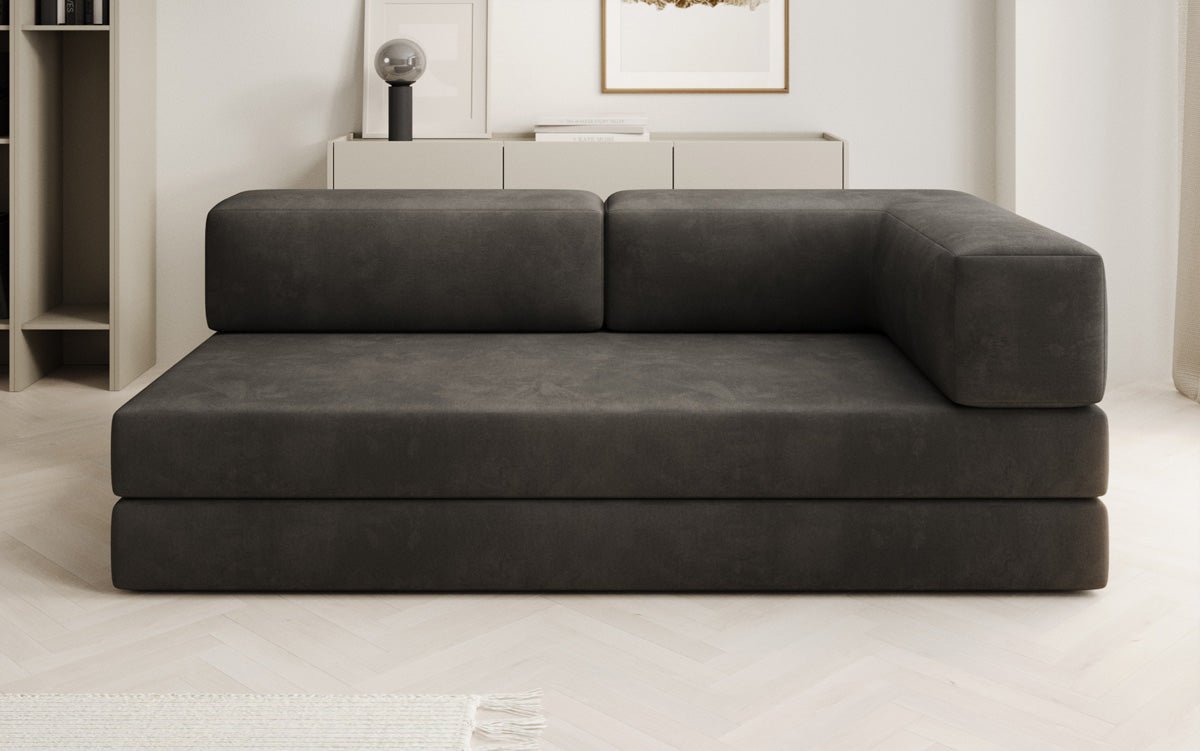 Designer Sofa/Chaise Longue Lazy in Samt
