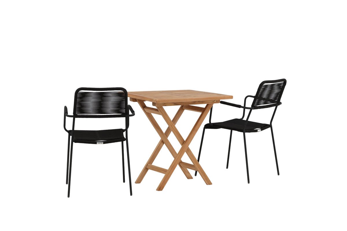 Garten Cafegruppe Elbe – 3-teiliges Gartenmöbel-Set 70x70 cm