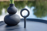 Garten Beistelltisch Moeve - Ø40 aus schwarzem Stahl