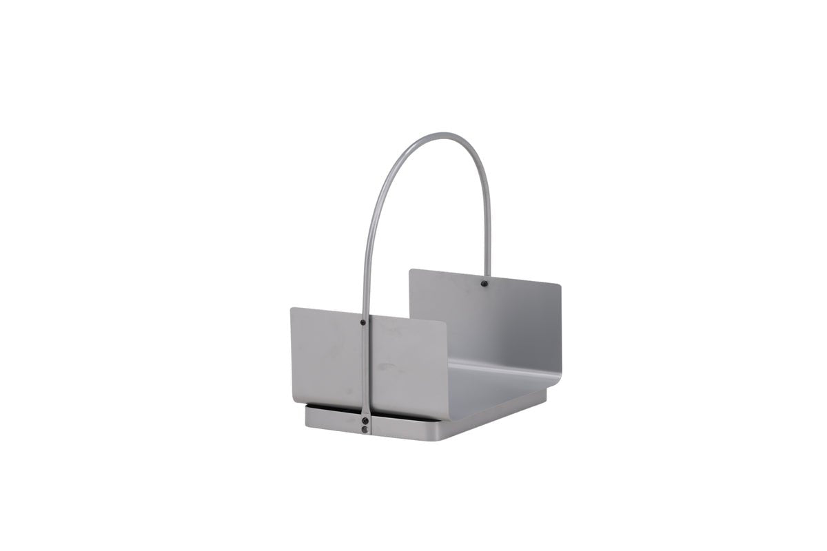 Garten Brennholzkorb Carry - aus Stahl in Silber