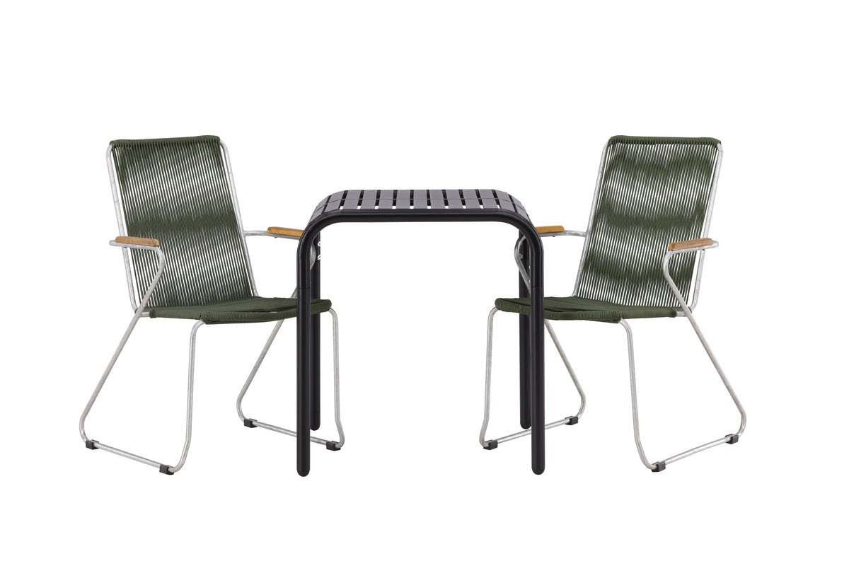 Garten Cafegruppe Kaloro – 3 teiliges Set in Grün