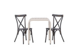 Garten Cafegruppe Narvis – 3-teiliges Gartenmöbel-Set 70x70 cm