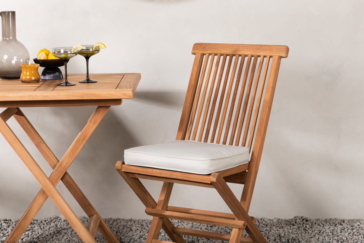 Garten Cafegruppe Raki – 3-teiliges Gartenmöbel-Set aus Teakholz