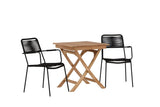 Garten Cafegruppe Zivano – 3 teiliges Set mit Teakholz-Tisch