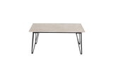 Garten-Couchtisch Sovar – Fibercement in Grau mit Metallgestell