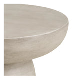Garten Couchtisch Stonea – in skulpturaler Form aus Faserlehm in Grau
