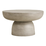 Garten Couchtisch Stonea – in skulpturaler Form aus Faserlehm in Grau