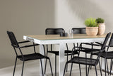 Garten Essgruppe Levrin – 7-teiliges Gartenmöbel-Set in Schwarz/Weiß