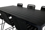Garten Essgruppe Mountain – 7-teiliges Gartenmöbel-Set in Schwarz