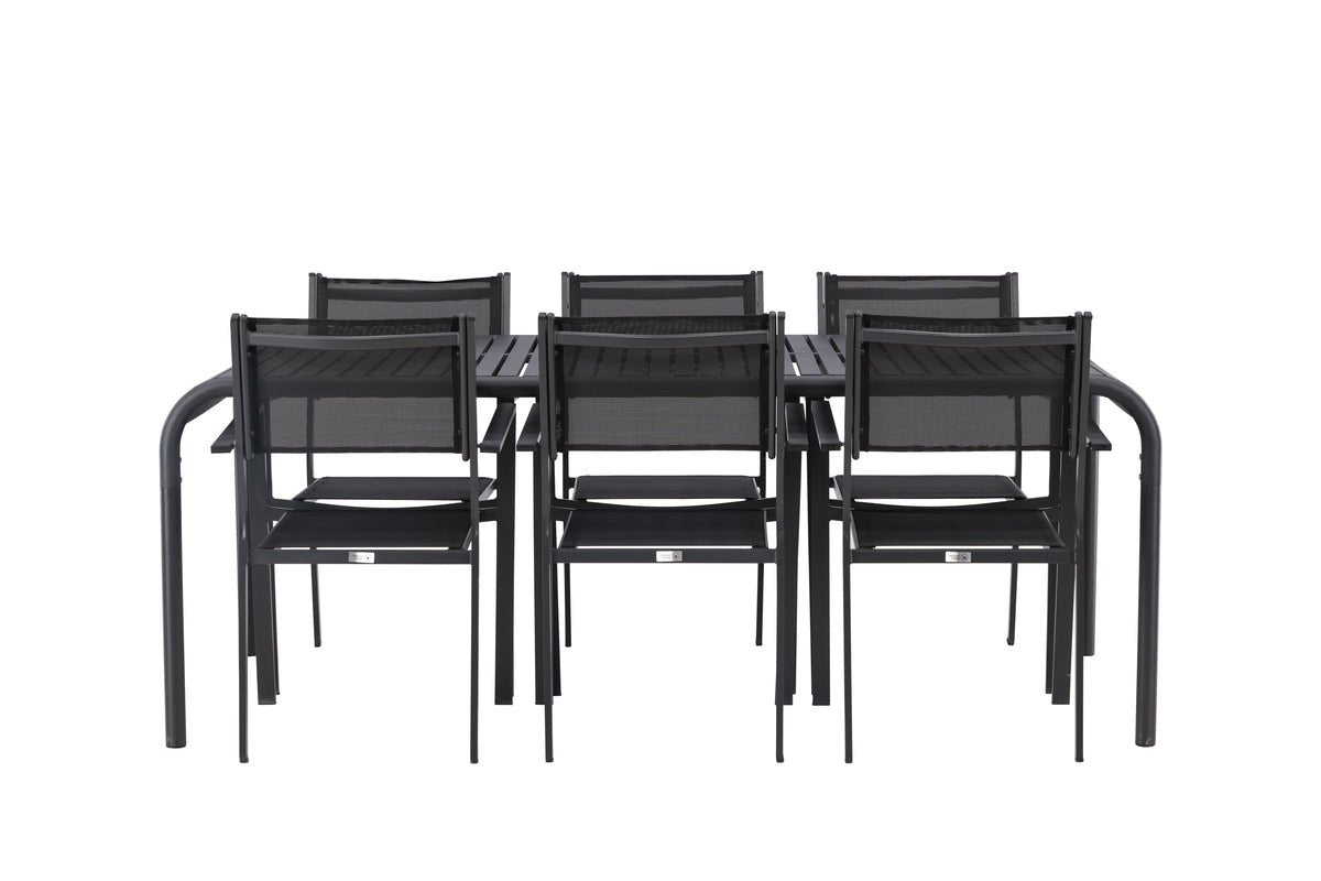 Garten Essgruppe Toni – 7-teiliges Gartenmöbel-Set aus Aluminium
