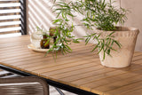 Garten Esstisch Lumo - 200x90 cm mit Akazien-Tischplatte in Naturoptik