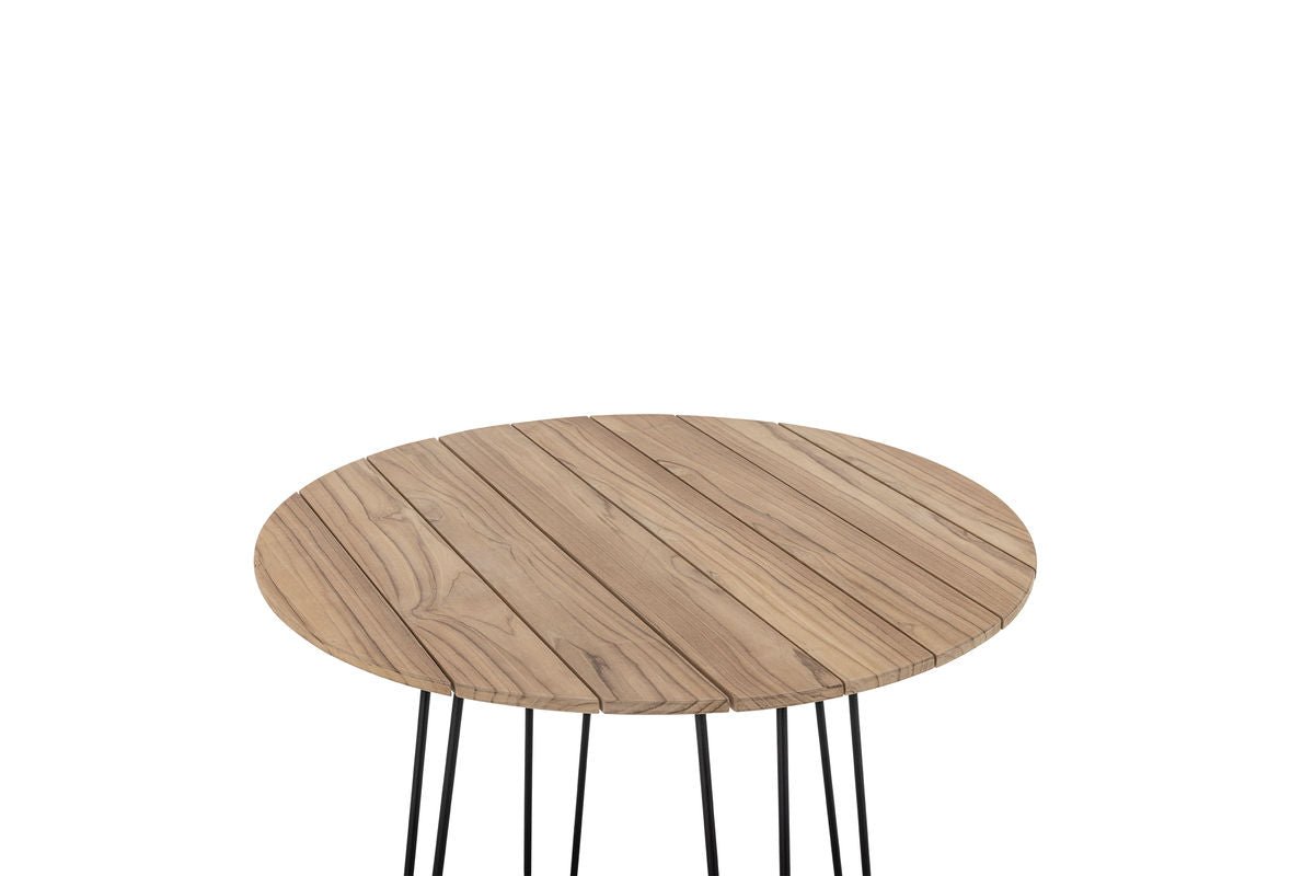 Garten-Esstisch Tavon – FSC®-Teakholz mit Metallgestell