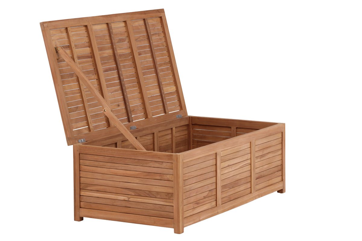 Garten Kissenbox Sorine - 46x130x70 aus Teakholz