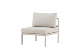 Garten Loungesessel Rika - Outdoor-Sessel mit Aluminium Gestell und zwei Kissen